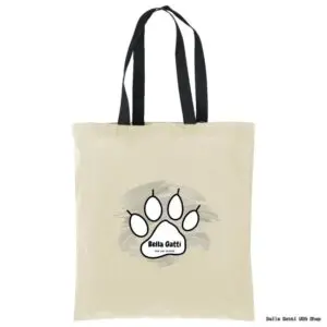 Bella Gatti US Shop tote bag with paw print design