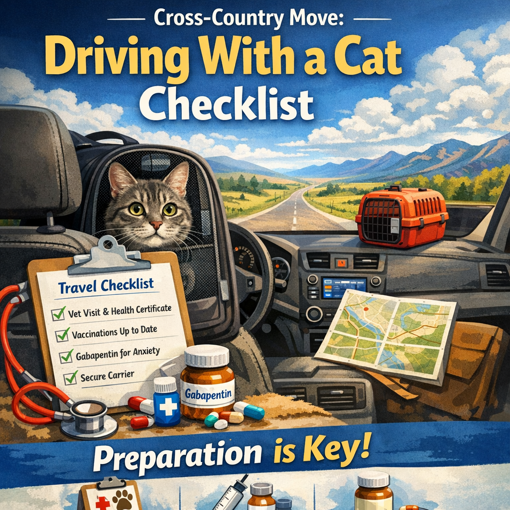 Cross-Country Move: Driving With a Cat Checklist