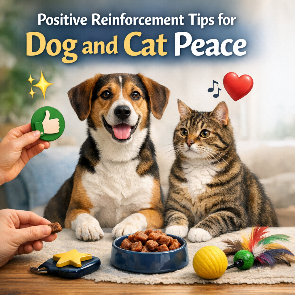 Positive Reinforcement Tips for Dog and Cat Peace