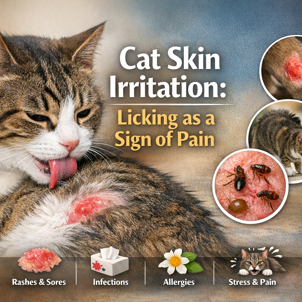 Cat Skin Irritation: Licking as a Sign of Pain