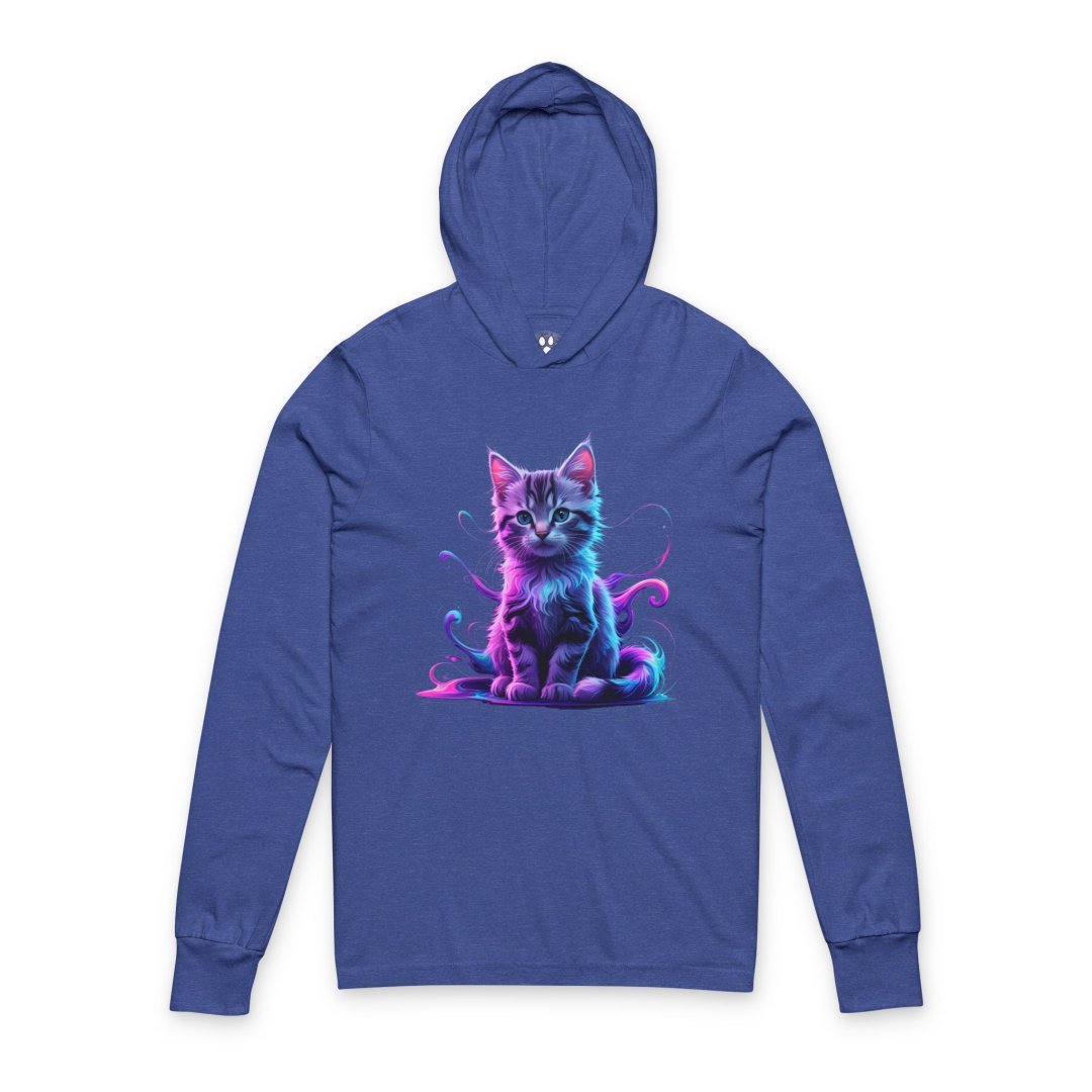 10368498485641463616_2048-1.jpeg Blue hoodie with a colorful neon cat illustration on the front.