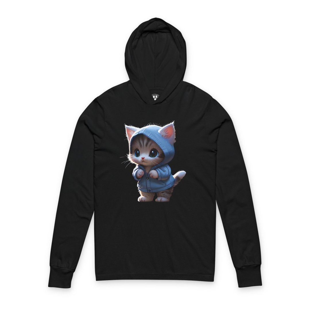 11028951243757302168_2048.jpeg Black hoodie with cute kitten in a blue hoodie design.