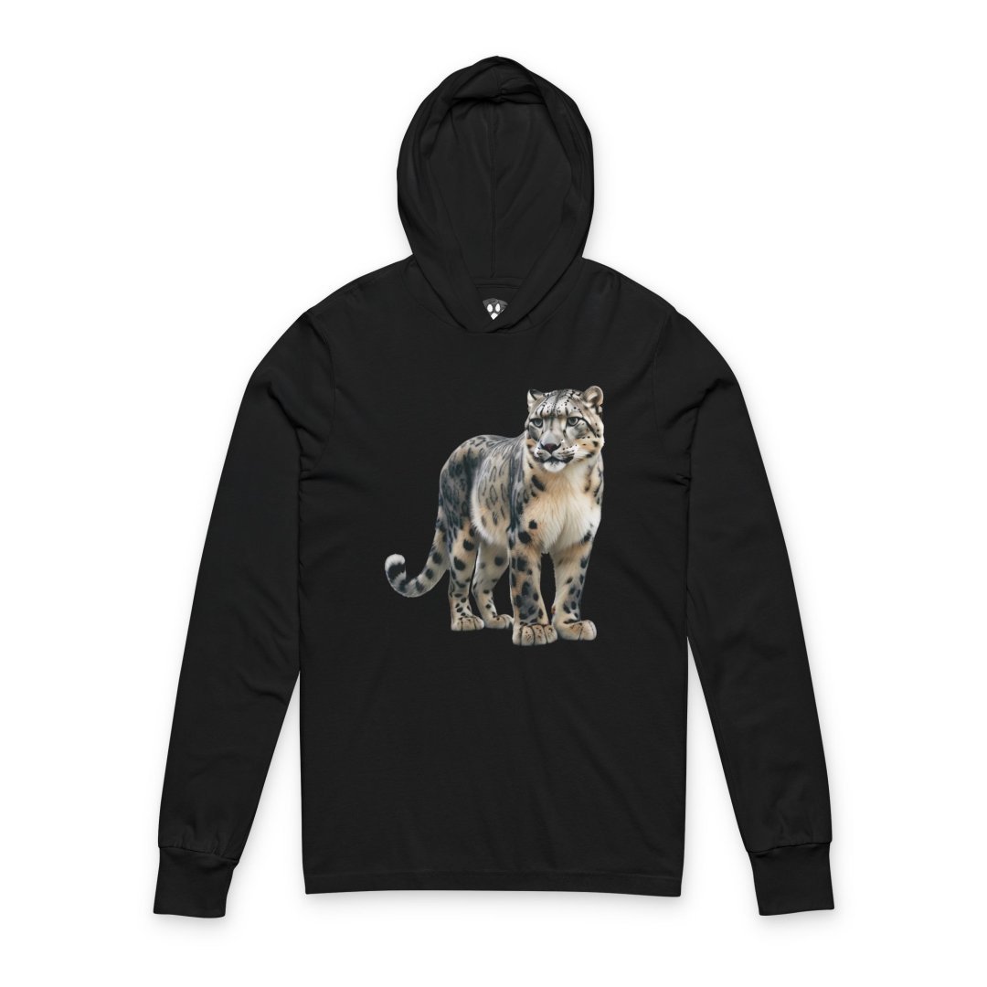 Snow Leopard Hoodie Long Sleeve Tee