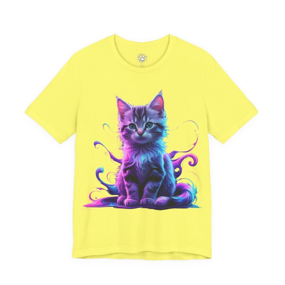 13612495844092273031_2048.jpeg Yellow t-shirt with a colorful kitten design.