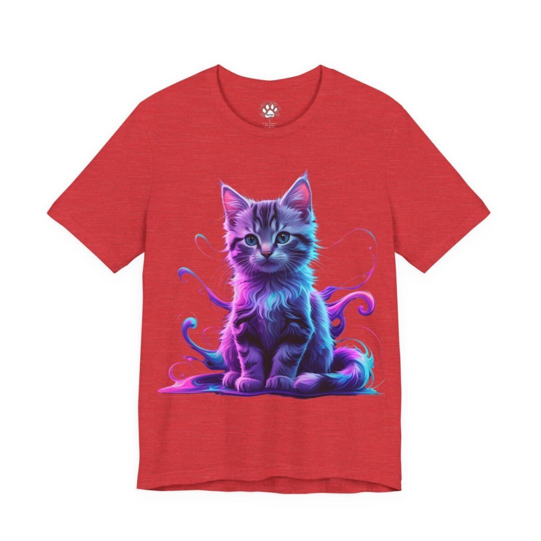 14779395930339208350_2048.jpeg Red t-shirt with a colorful kitten design.