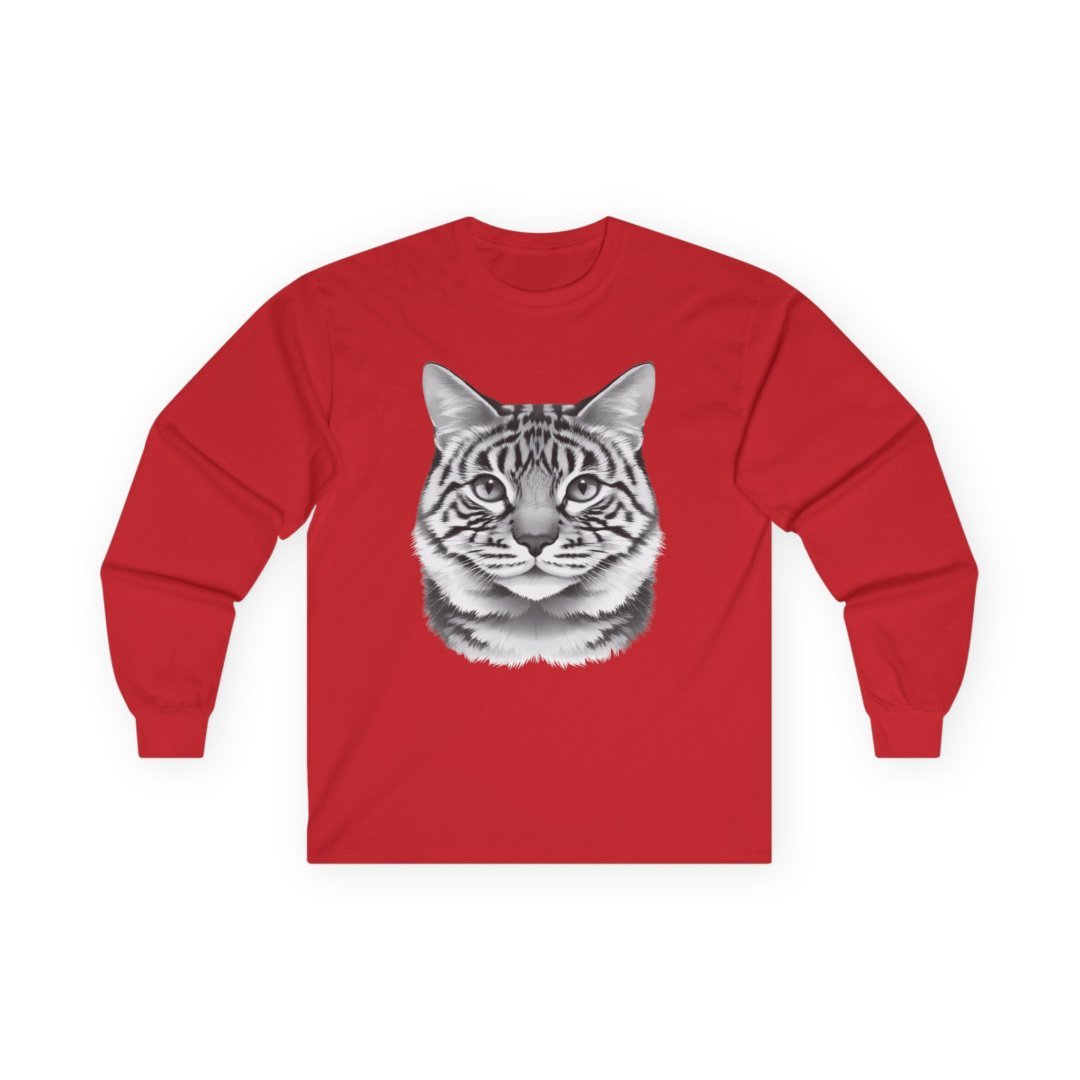 Cat Graphic Long-Sleeve T-Shirt