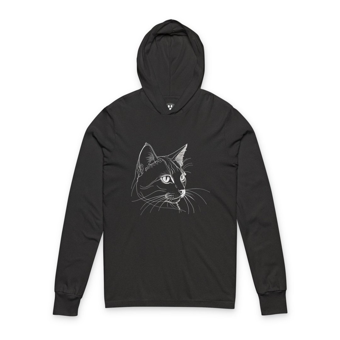 6549792914815321944_2048.jpeg Black hoodie with a white cat outline on the front.