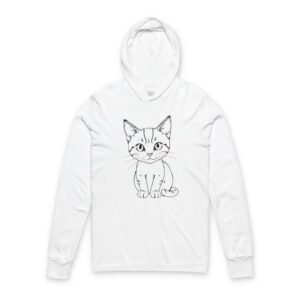 Anime Blush Kitten Hooded Long Sleeve Tee