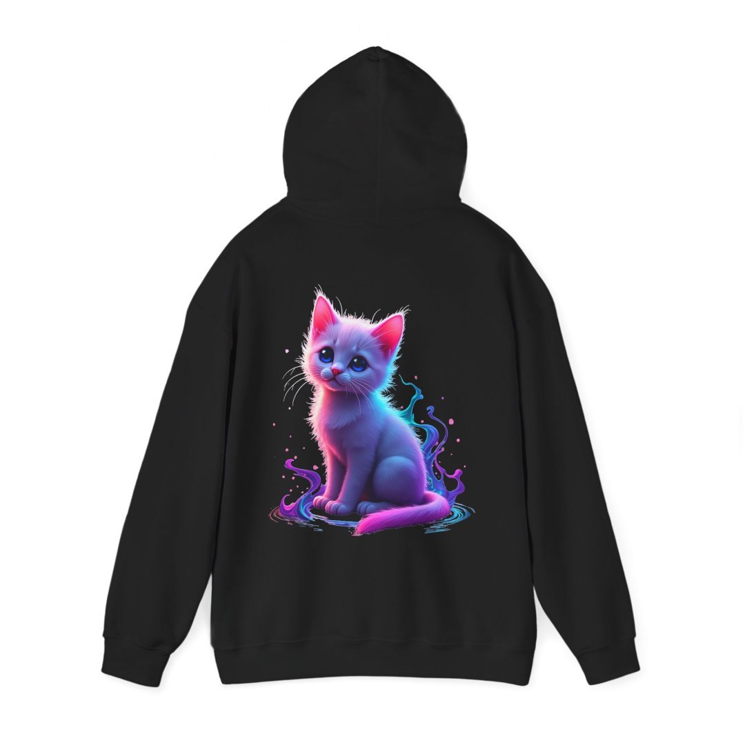 Neon Dream Cat Art Graphic Hoodie