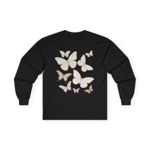 Vintage Butterfly Graphic Long Sleeve Tee Vintage Butterfly Graphic Long Sleeve Tee