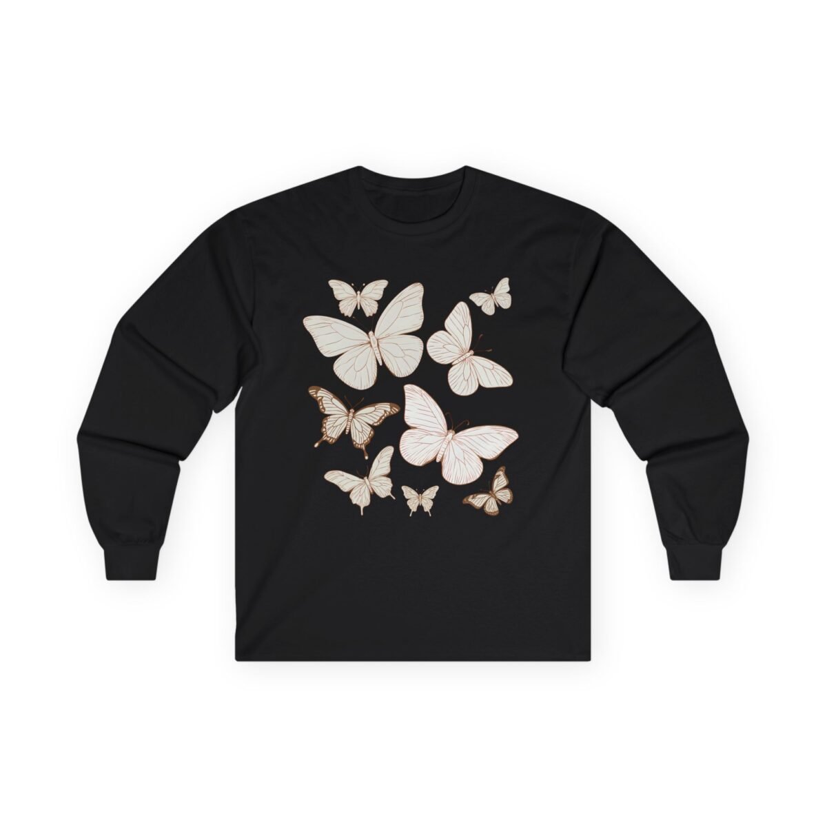 Vintage Butterfly Graphic Long Sleeve Tee