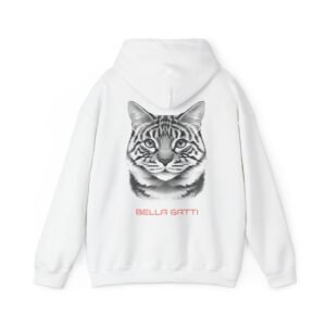 Visual Cat Portrait Graphic Hoodie Bella Gatti Cat Portrait Graphic Hoodie