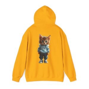 Visual Cat Portrait Graphic Hoodie Kitten in Sweatpants Graphic Unisex Hoodie