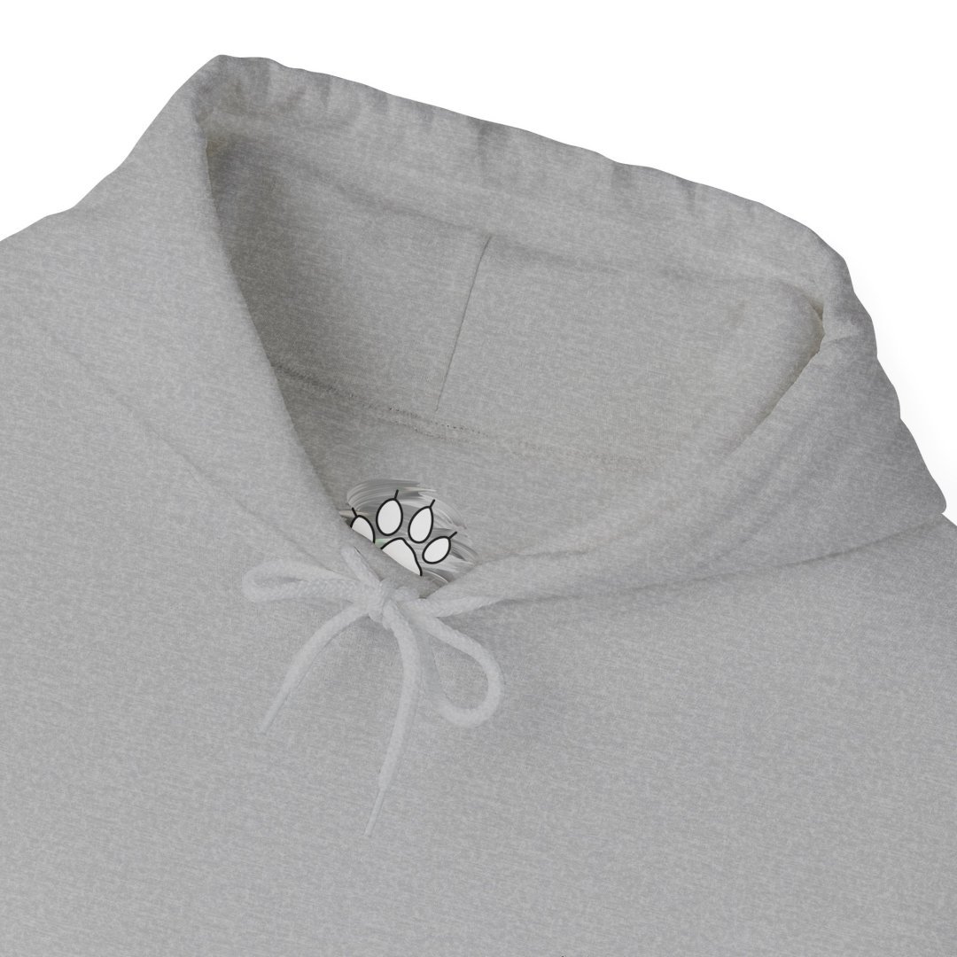 1432093239890463657_2048.jpeg Light gray hoodie with paw print logo on the inside neck.