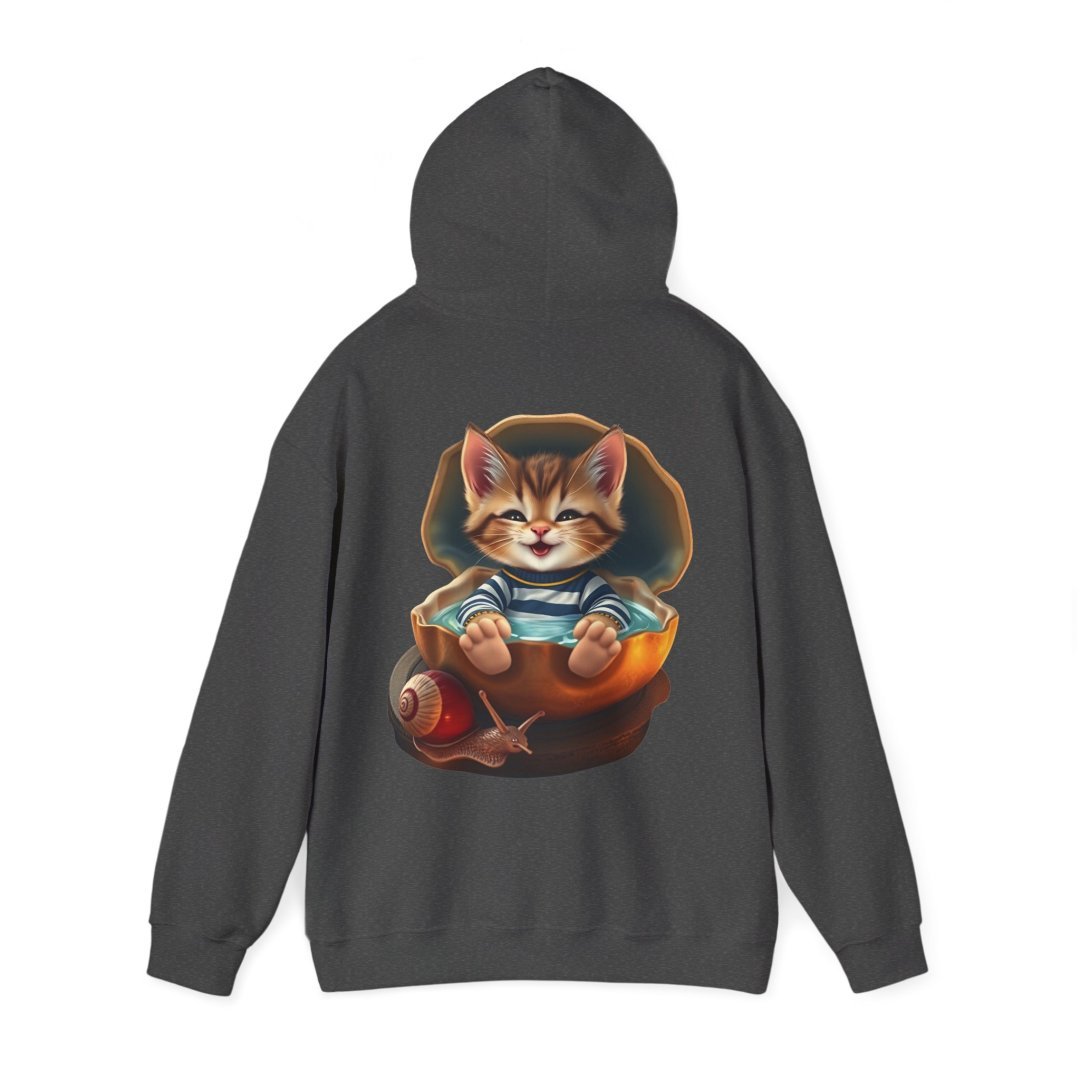 Kitten in Shell Back Graphic Hoodie