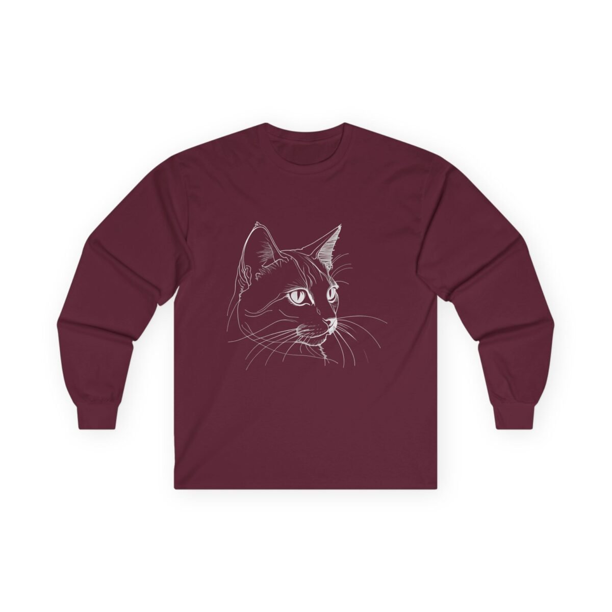 3952867175512431074_2048.jpeg Line Art Cat Sketch Long Sleeve Tee