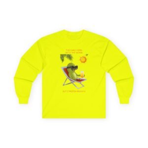 Black Cat Silhouette Graphic Long Sleeve Tee Brunch Early Bird Funny Unisex Long Sleeve Tee