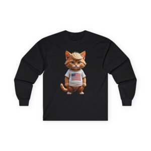 Patriotic Cat Graphic Long Sleeve Tee Patriotic Cat Graphic Long Sleeve Tee