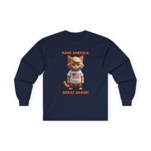 Majestic Lion Graphic Long-Sleeve T-Shirt Patriotic Humor Long Sleeve Shirt