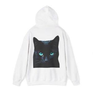 Mystic Black Cat & Aqua Eyes Hoodie Mystic Black Cat & Aqua Eyes Hoodie