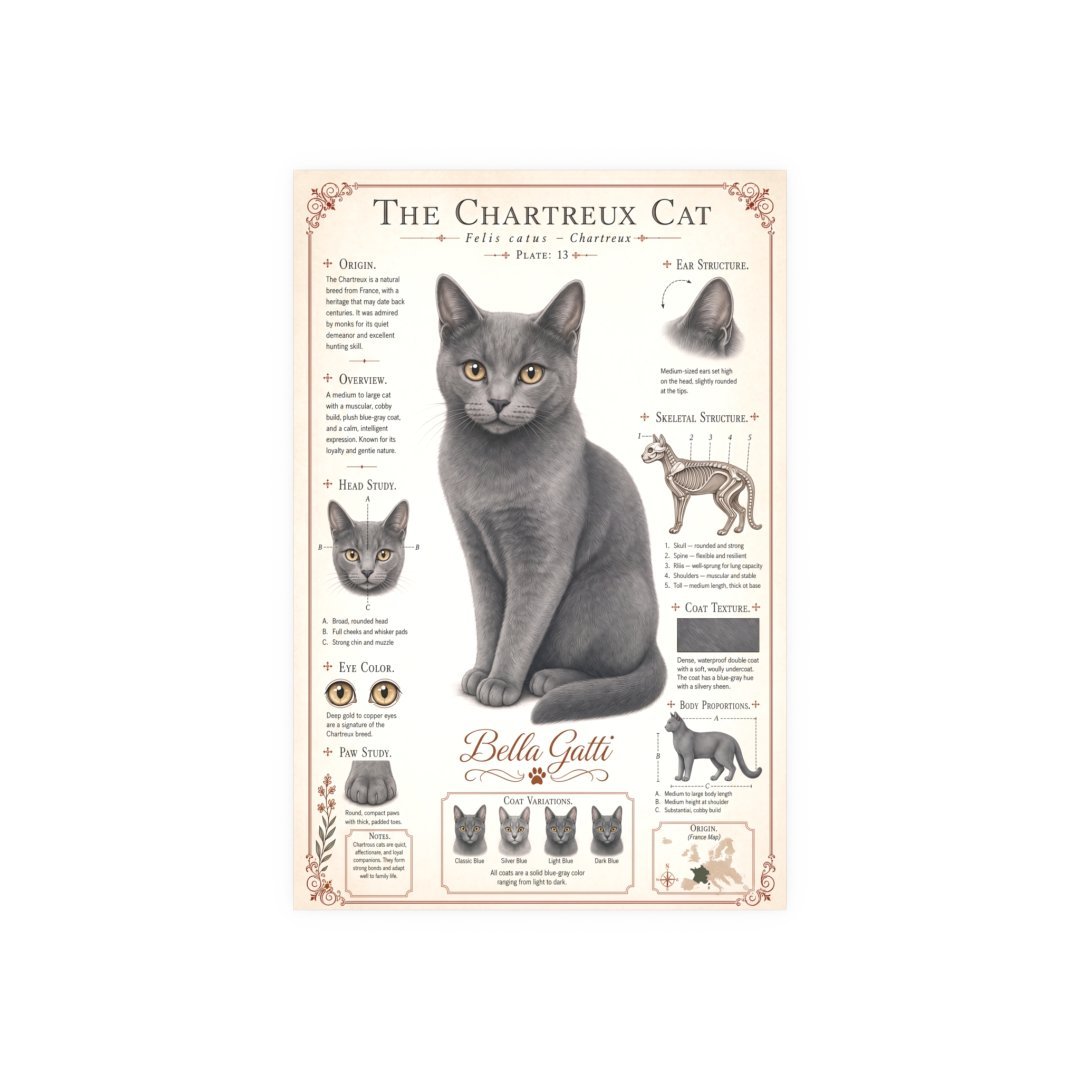 Chartreux Cat Breed Poster