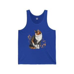 Calico Cat Floral Graphic Tank Top
