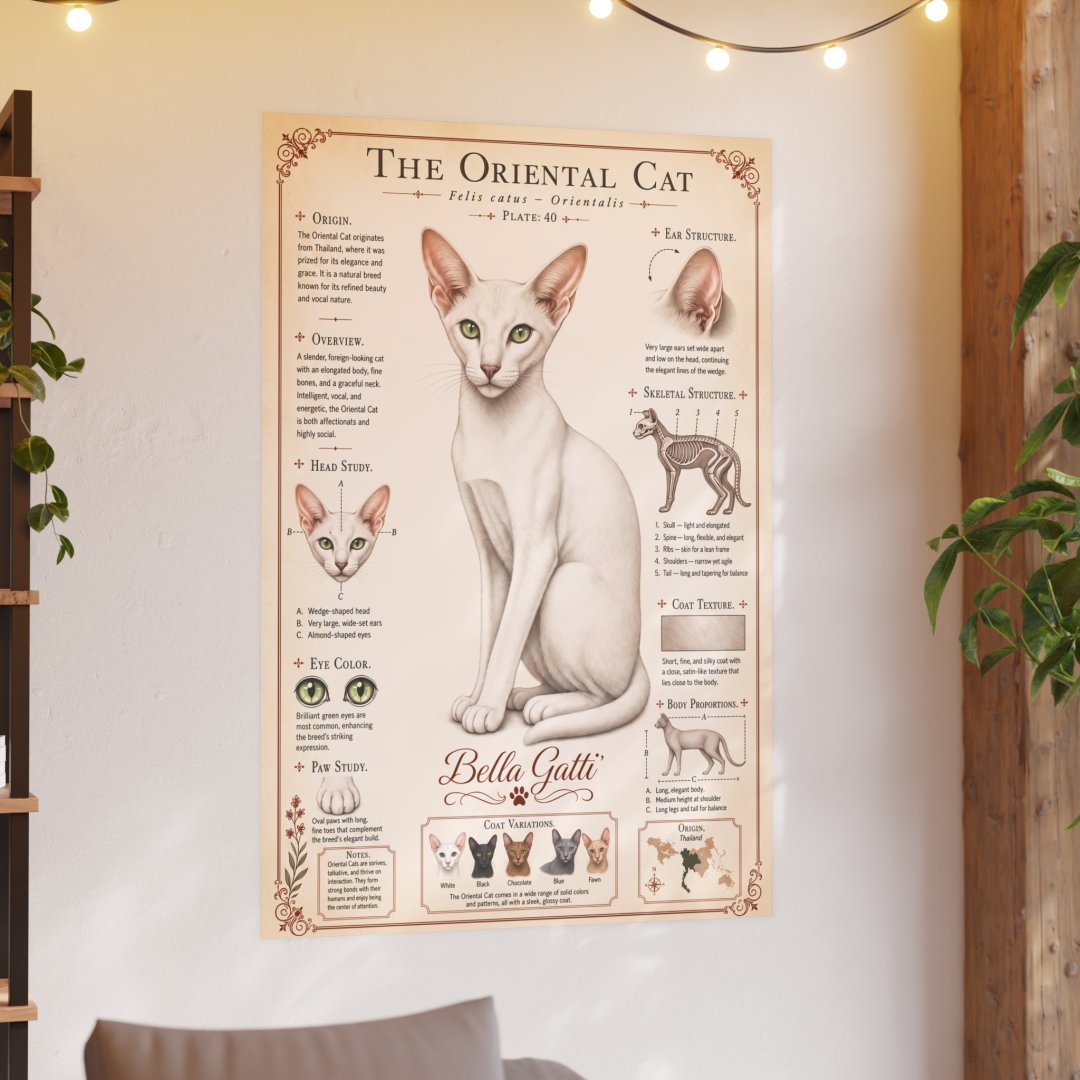 10564107626219998341_2048.jpeg Poster of the Oriental Cat with illustrations and information.