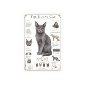 Korat Cat Breed Poster Korat Cat Breed Poster