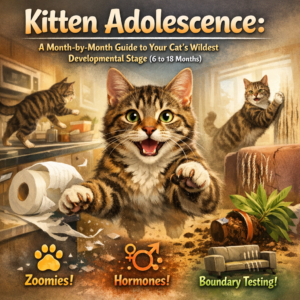 Kitten Adolescence: A Month-by-Month Guide to Your Cat's Wildest Developmental Stage (6 to 18 Months)