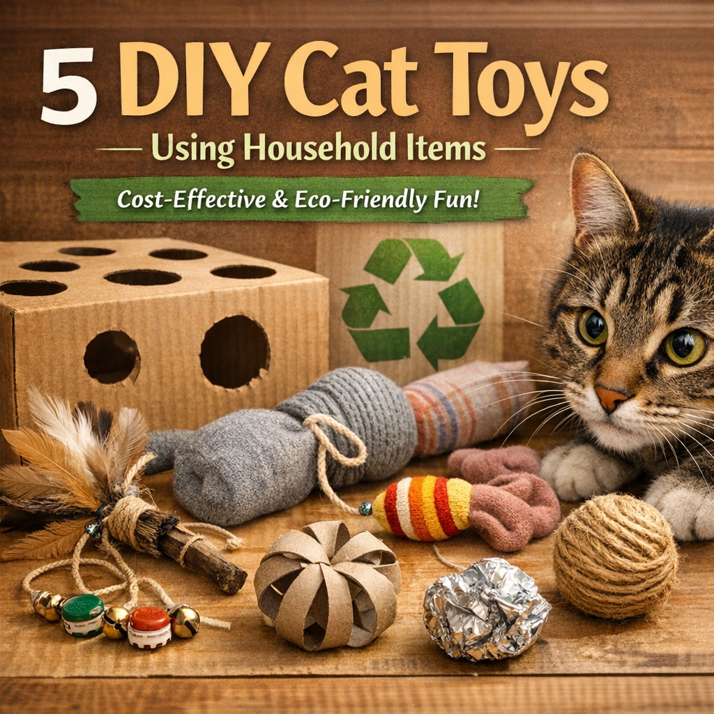 5 DIY Cat Toys Using Household Items