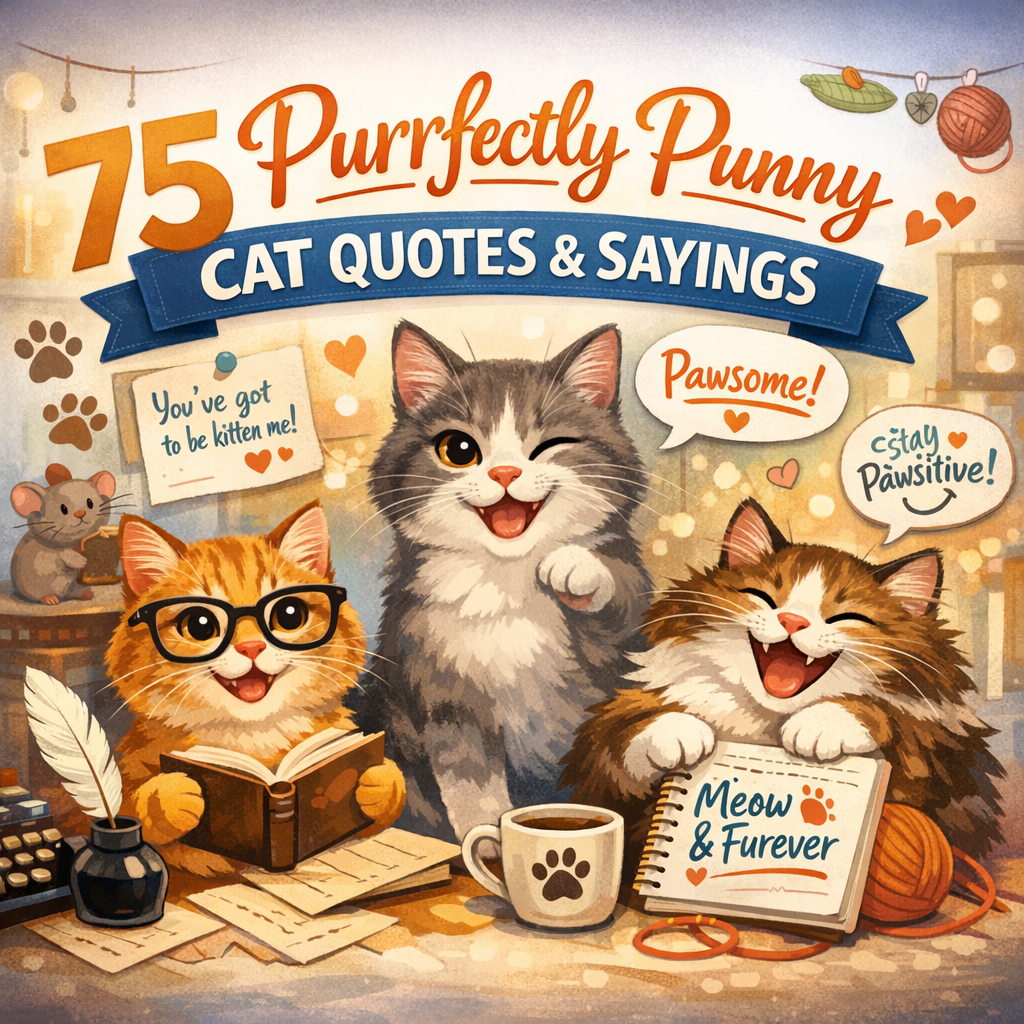75 Purrfectly Punny Cat Quotes & Sayings