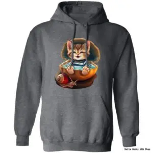 Hoodie with cute kitten and snail design