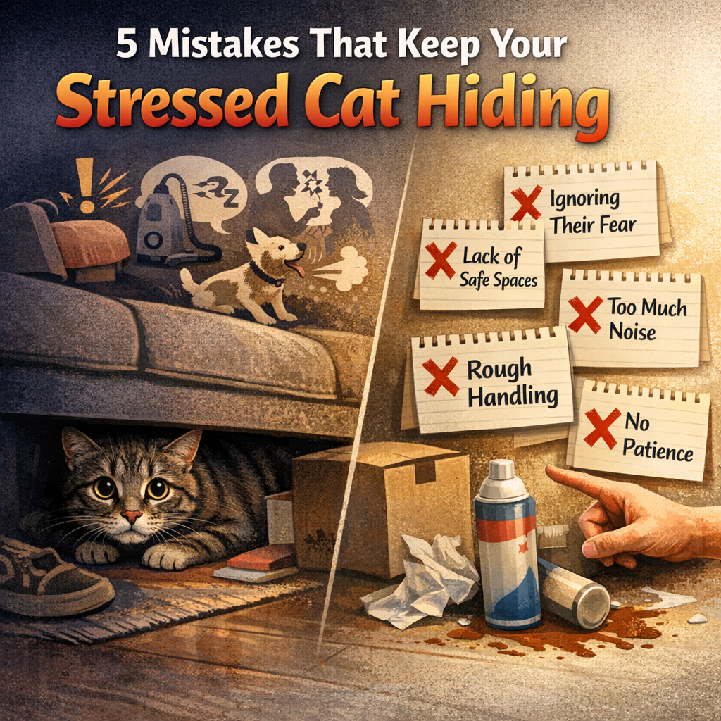 5 Mistakes That Keep Your Stressed Cat Hiding