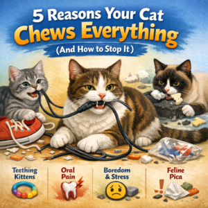 5 Reasons Your Cat Chews Everything (And How to Stop It)