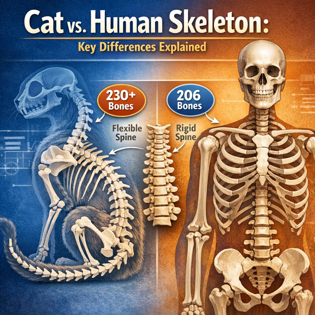 Cat vs. Human Skeleton: Key Differences Explained