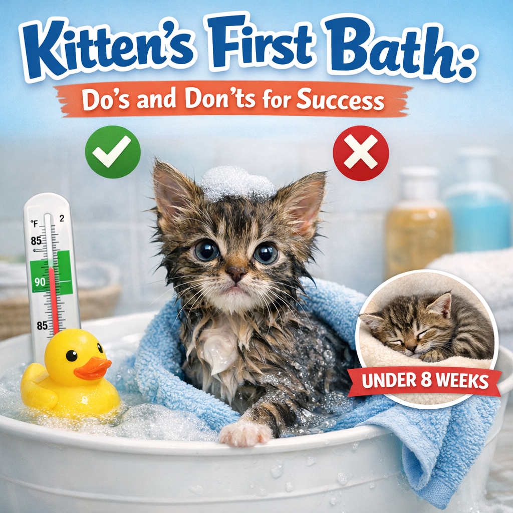 Kitten's First Bath: Do's and Don'ts for Success