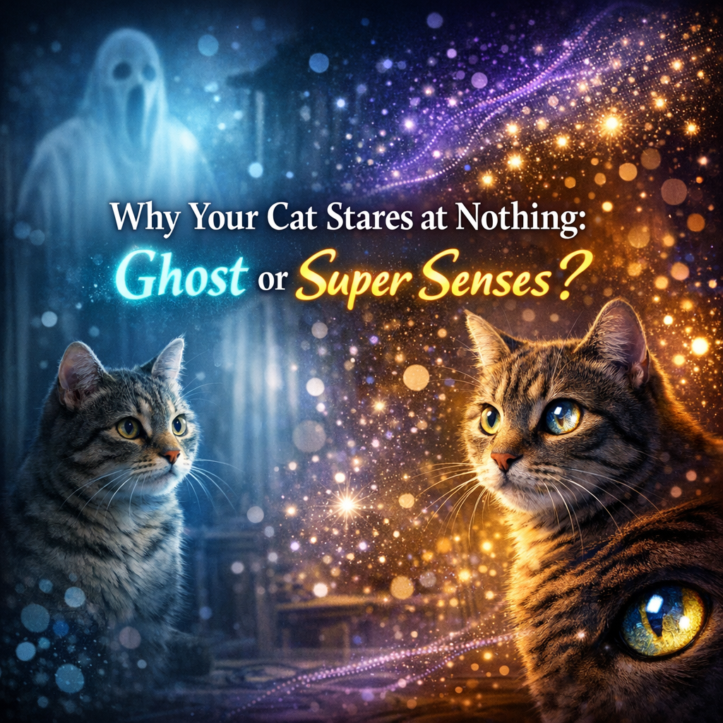 Why Your Cat Stares at Nothing: Ghost or Super Senses?