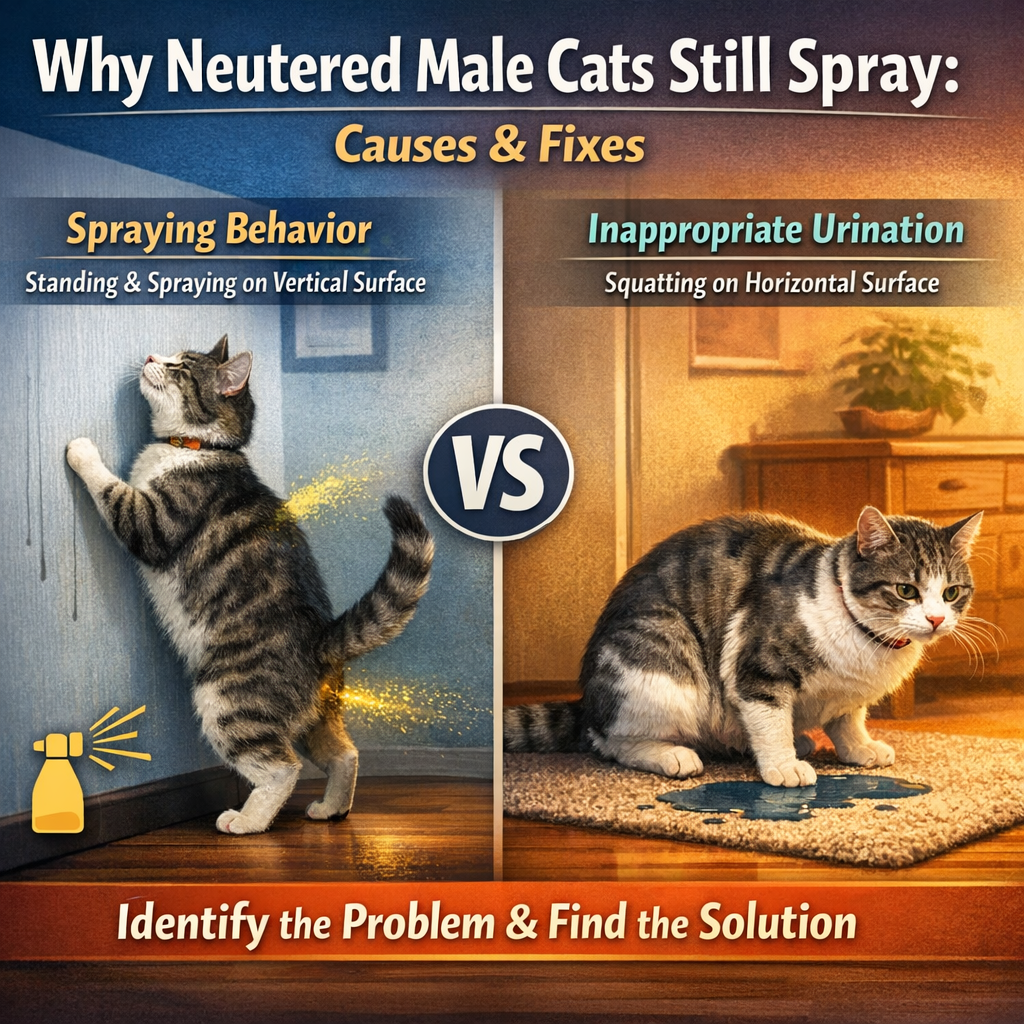 Why Neutered Male Cats Still Spray: Causes & Fixes