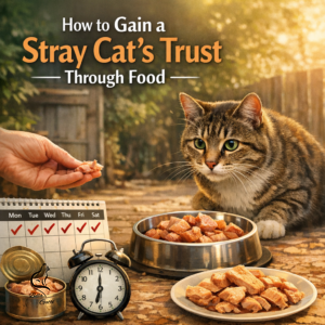 How to Gain a Stray Cat's Trust Through Food