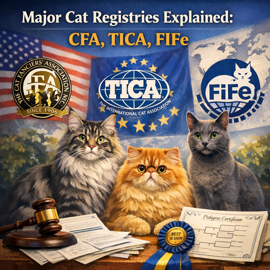 Major Cat Registries Explained: CFA, TICA, FIFe