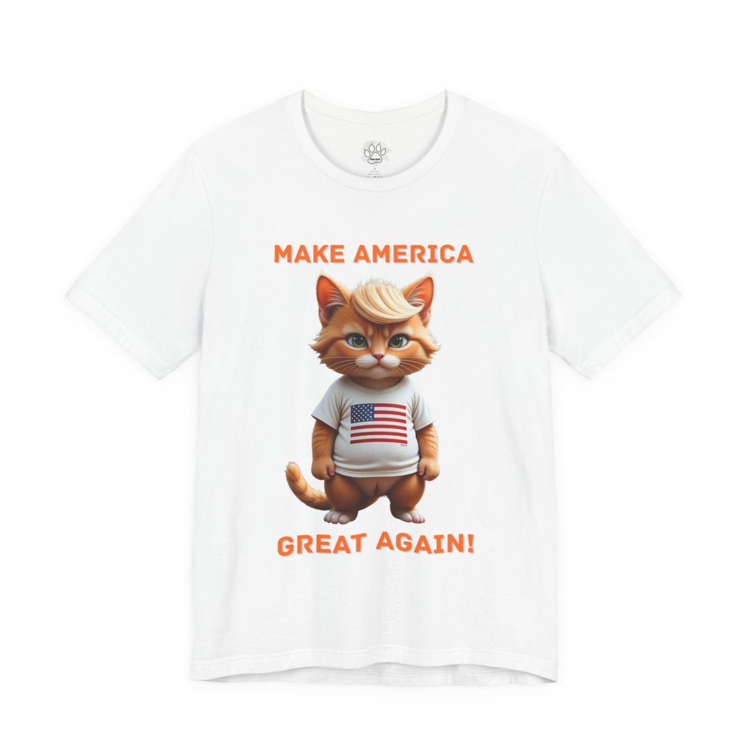 Patriotic Humor Graphic Cat T-Shirt