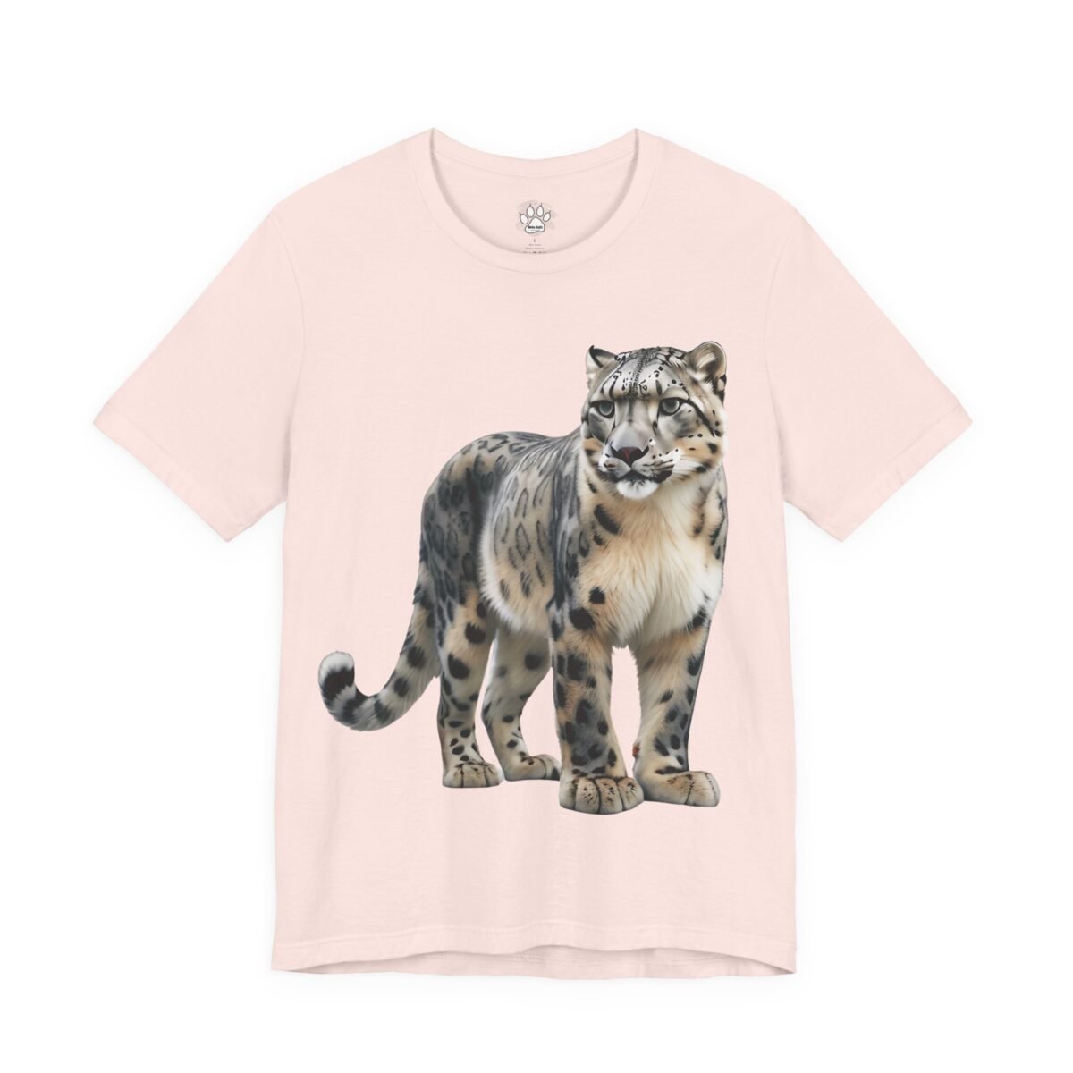 11688731576612720915_2048.jpeg Light pink t-shirt with a snow leopard graphic on the front.