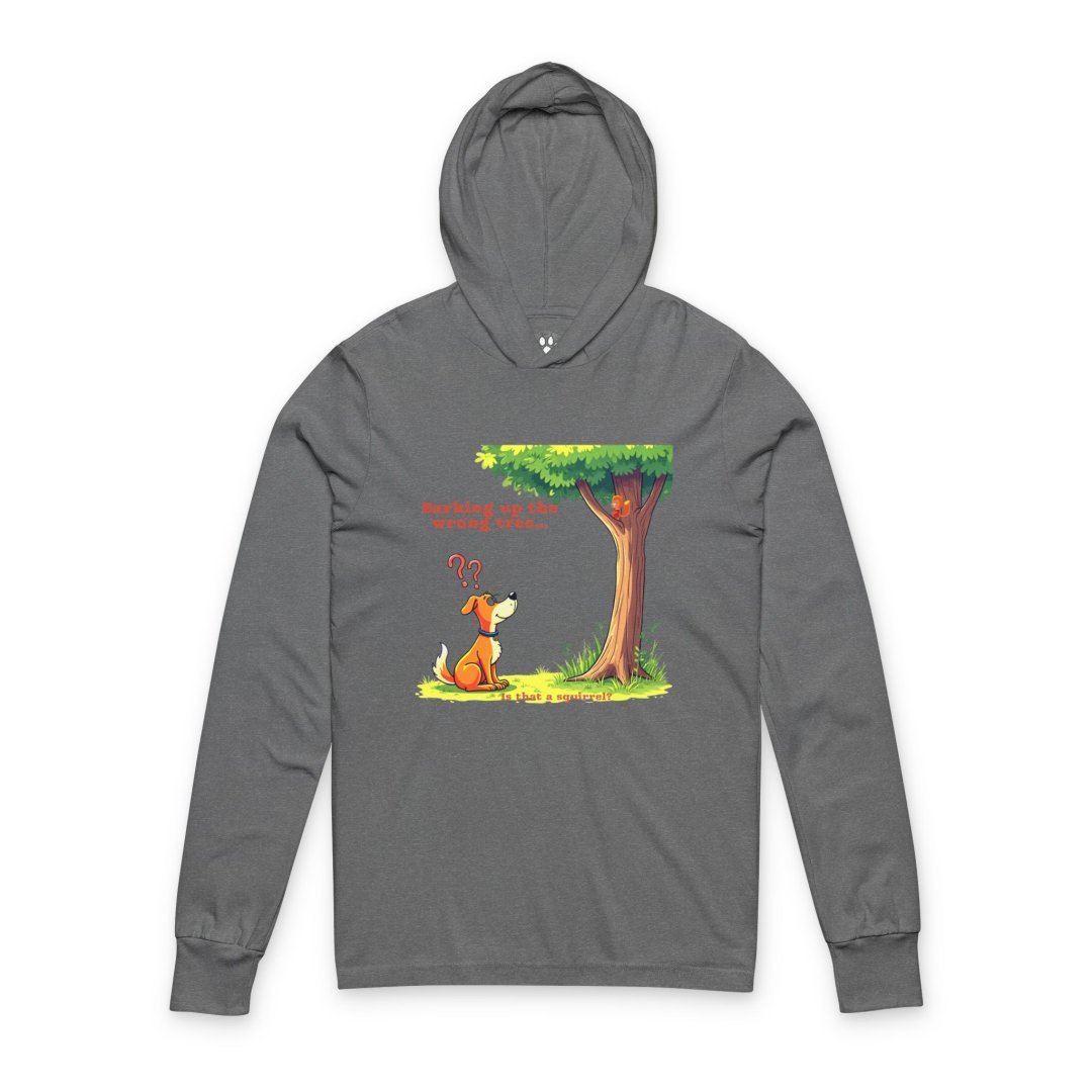 11776686928594141774_2048.jpeg Gray hoodie with cartoon dog barking at a tree.
