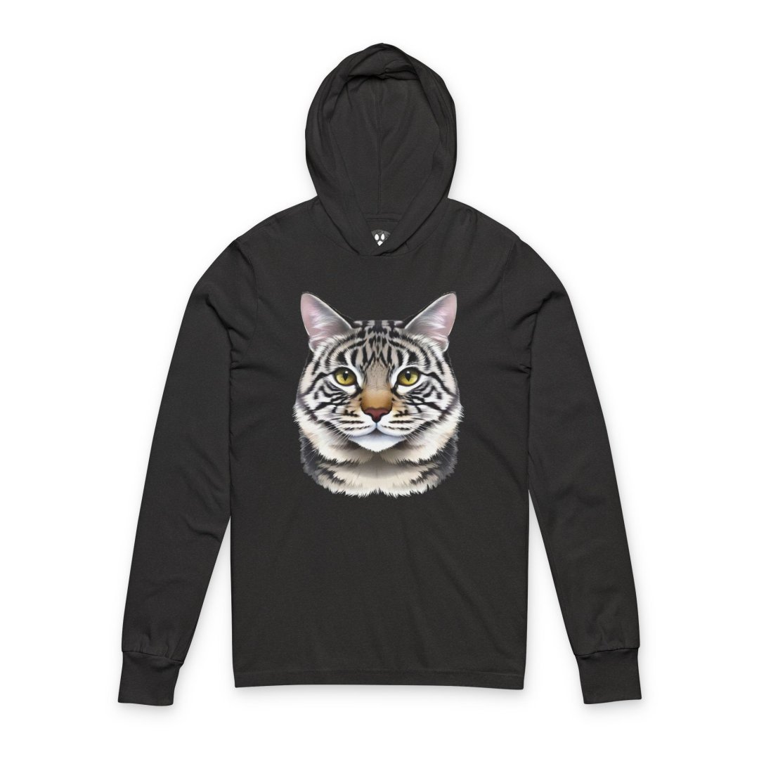 13837736446954329084_2048-1.jpeg Black hoodie with a realistic cat face design on the front.