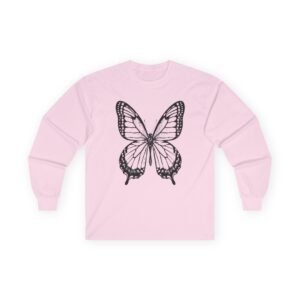 Vintage Butterfly Graphic Long-Sleeve T-Shirt Vintage Butterfly Graphic Long-Sleeve T-Shirt