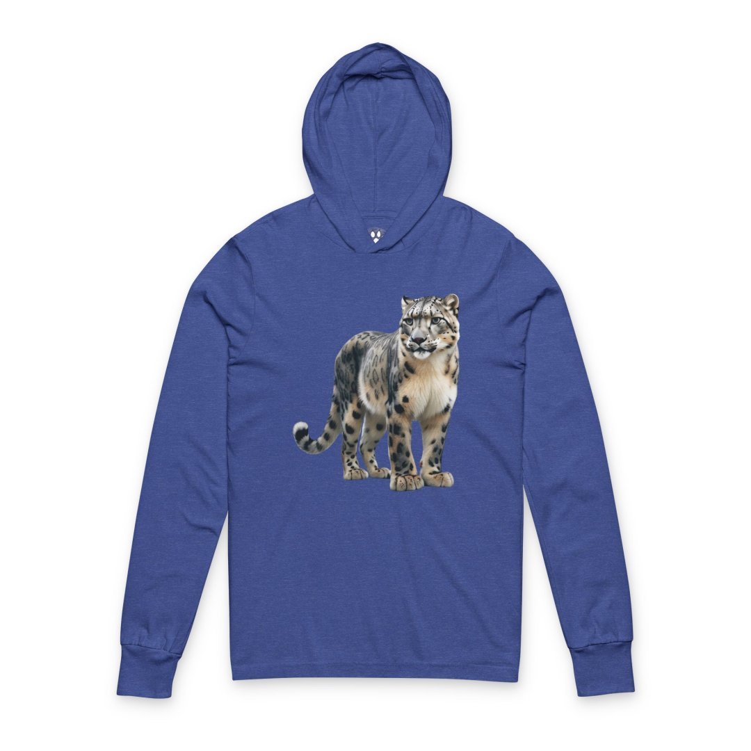 17330597278867185432_2048.jpeg Blue hoodie with a snow leopard graphic on the front.