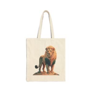 Butterfly Canvas Tote Bag Majestic Lion Cotton Canvas Tote Bag. Canvas tote bag with a lion illustration.