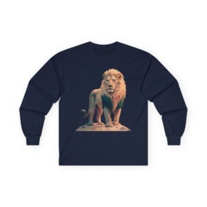 Vintage Butterfly Graphic Long-Sleeve T-Shirt Majestic Lion Graphic Long-Sleeve T-Shirt