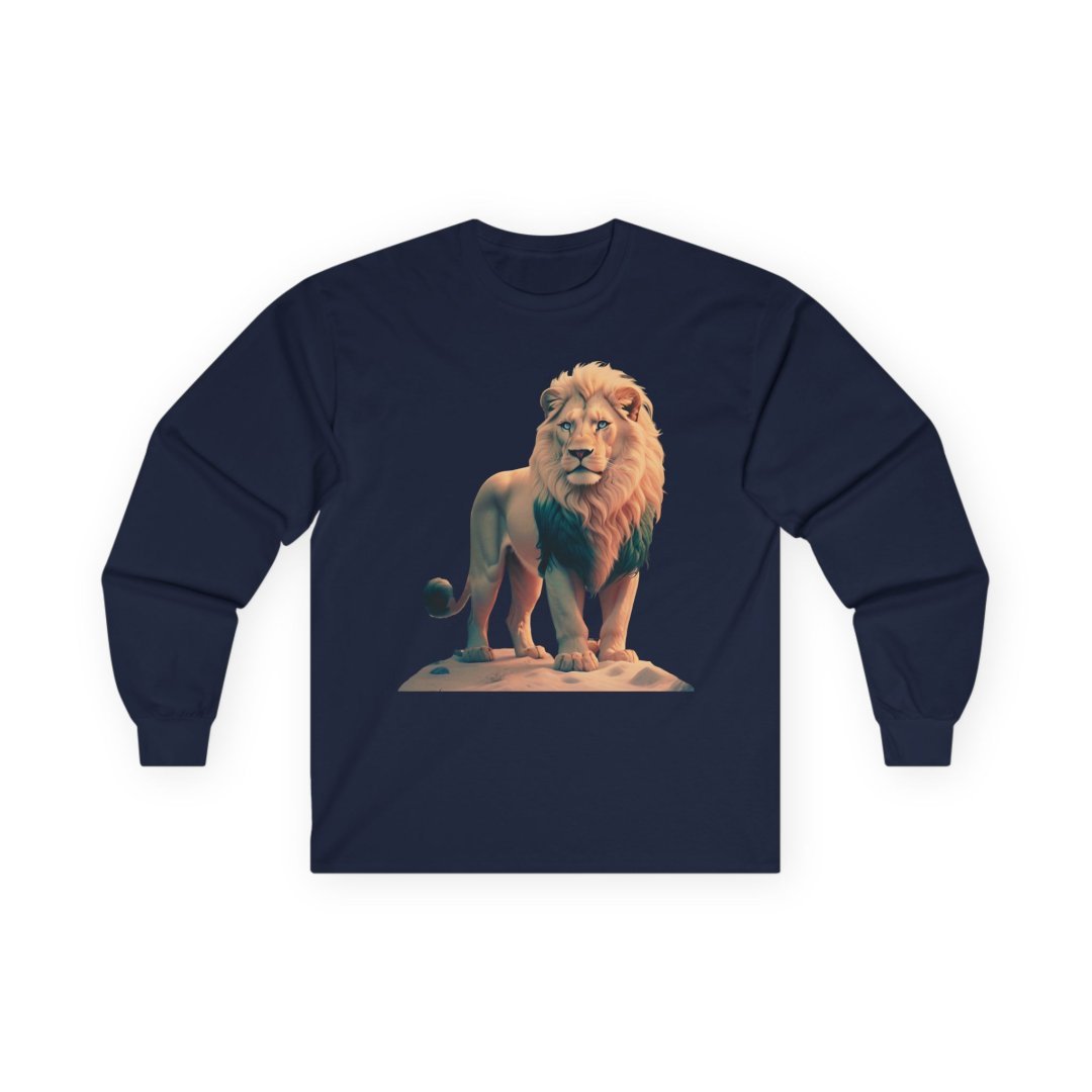 Majestic Lion Graphic Long-Sleeve T-Shirt