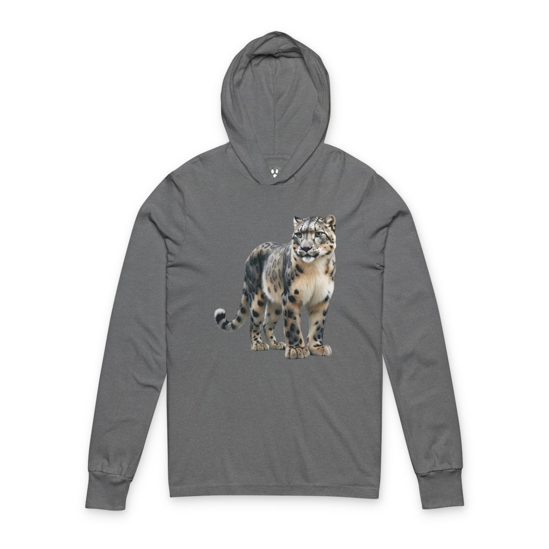 5913251883853652737_2048.jpeg Gray hoodie with a snow leopard graphic on the front.